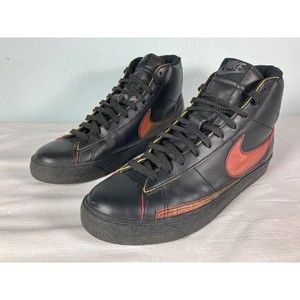 Nike Blazer High Premium Mens Size 9 Black 312457-003 Prism / Hologram Swoosh